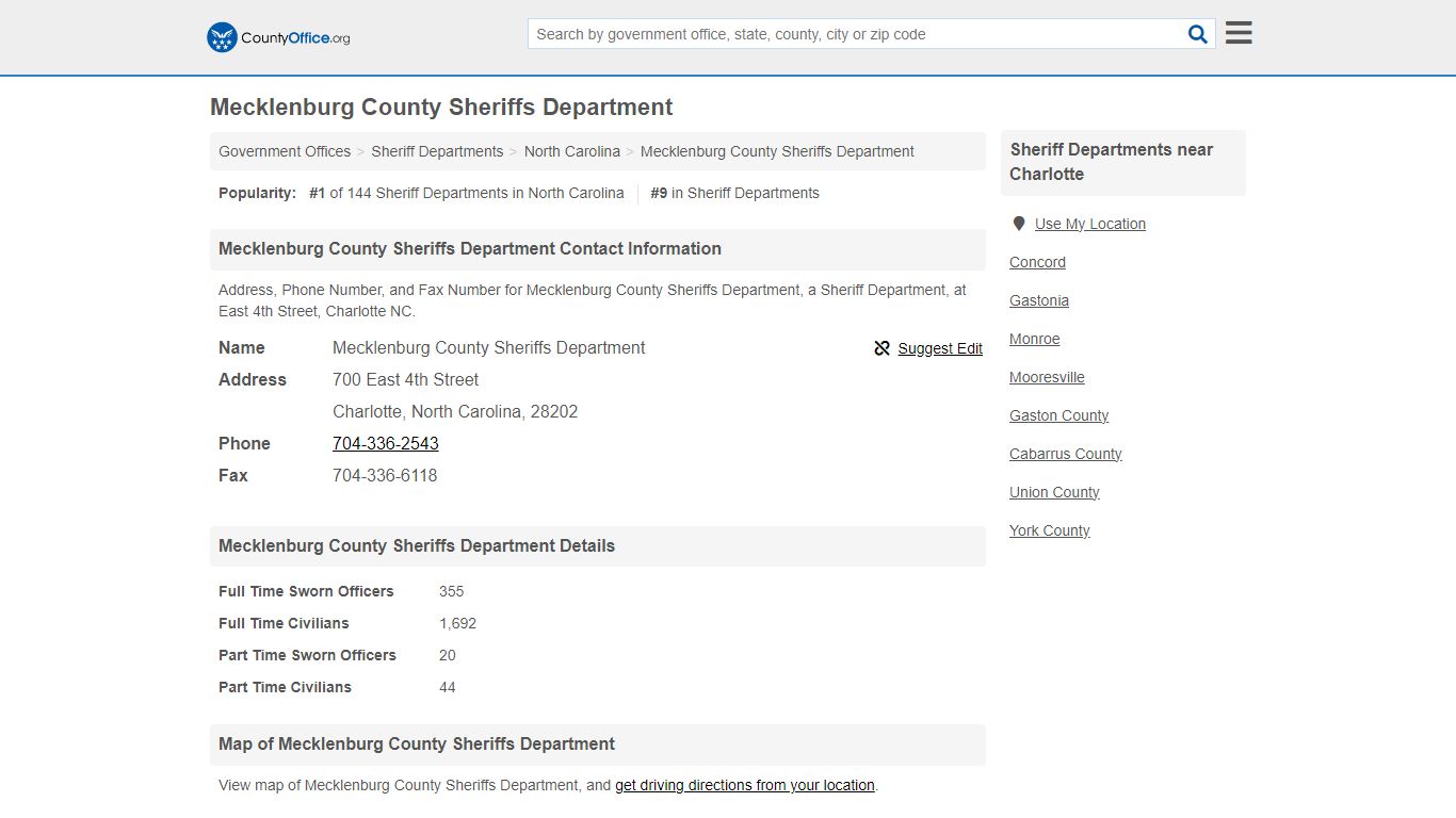 Mecklenburg County Sheriffs Department